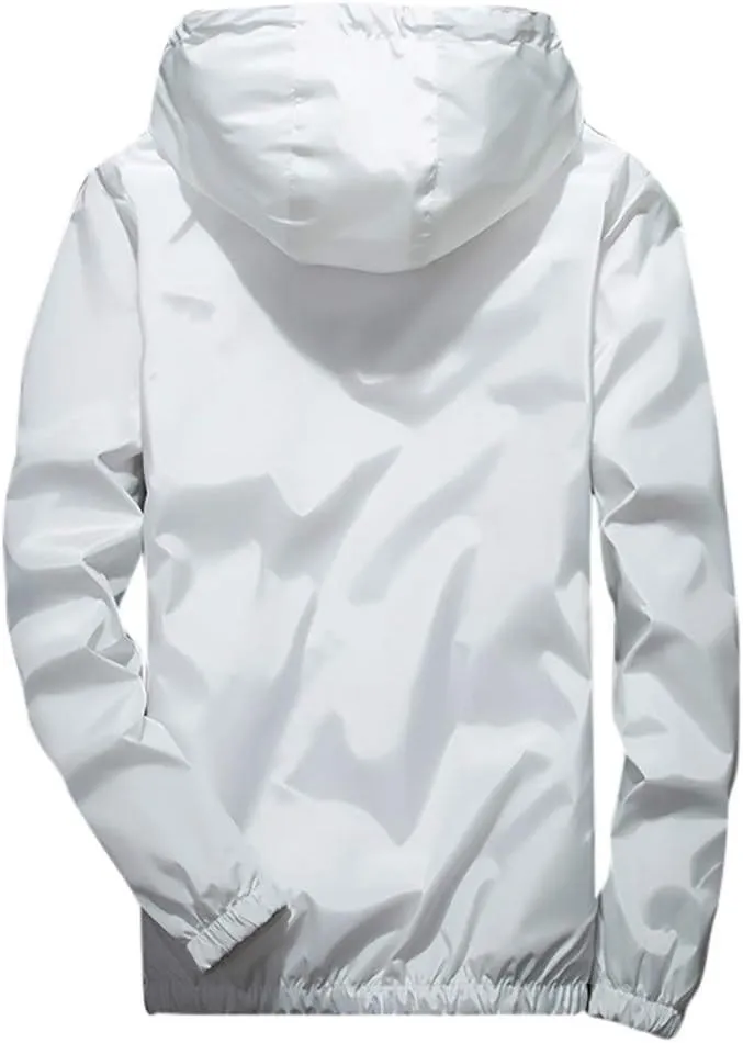 Men's Coat Rain Jacket Windbreaker Lightweight Shell Raincoat With Hood For Golf Hiking Travel, M-7XL