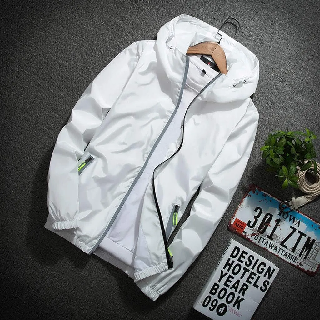 Men's Coat Rain Jacket Windbreaker Lightweight Shell Raincoat With Hood For Golf Hiking Travel, M-7XL