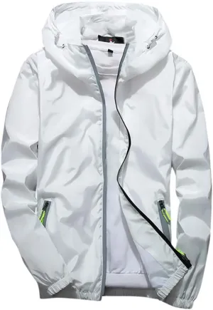 Men's Coat Rain Jacket Windbreaker Lightweight Shell Raincoat With Hood For Golf Hiking Travel, M-7XL