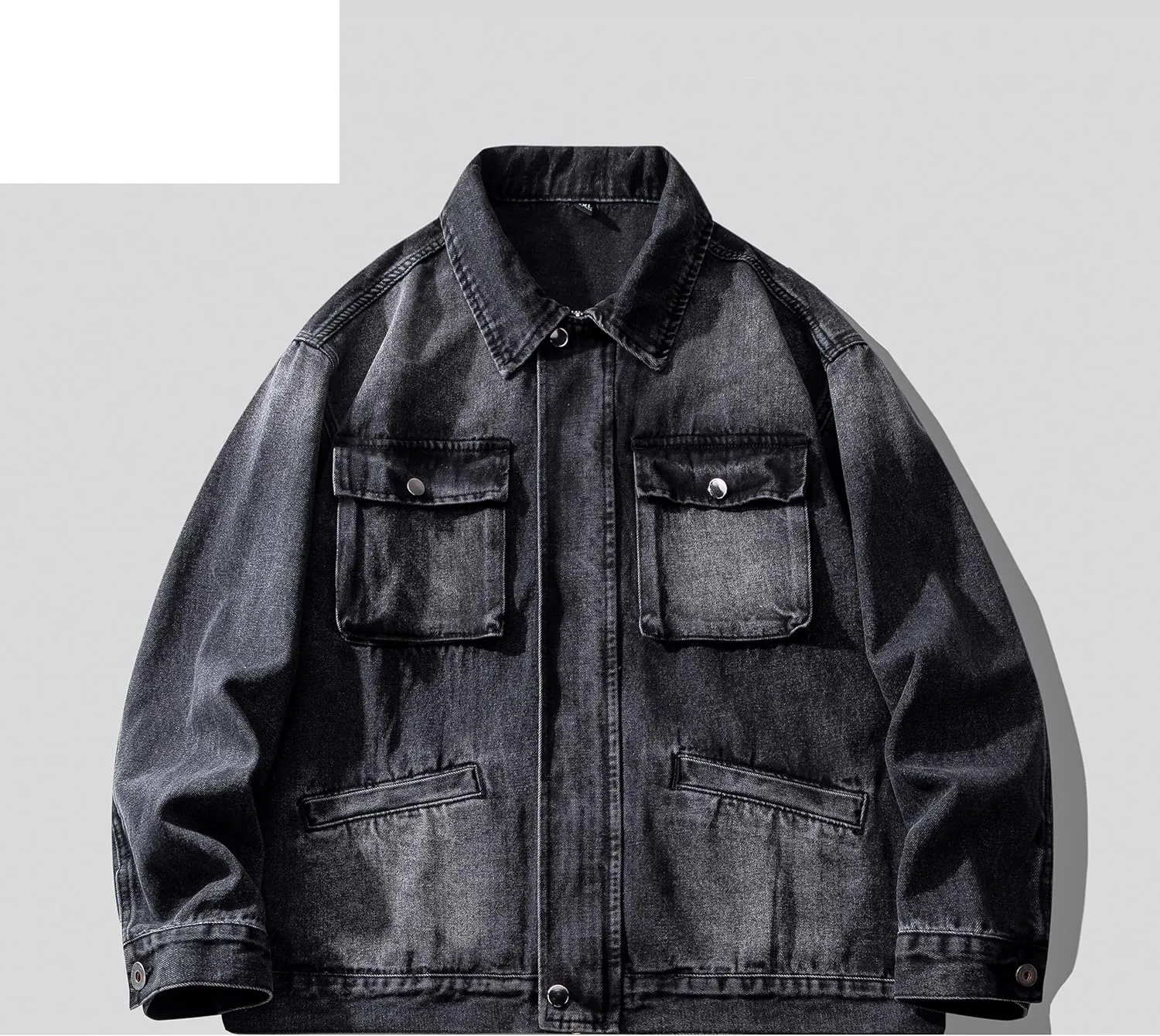 Men's Coat Spring Autumn American Workwear Lapel Casual Outerwear Denim Jacket