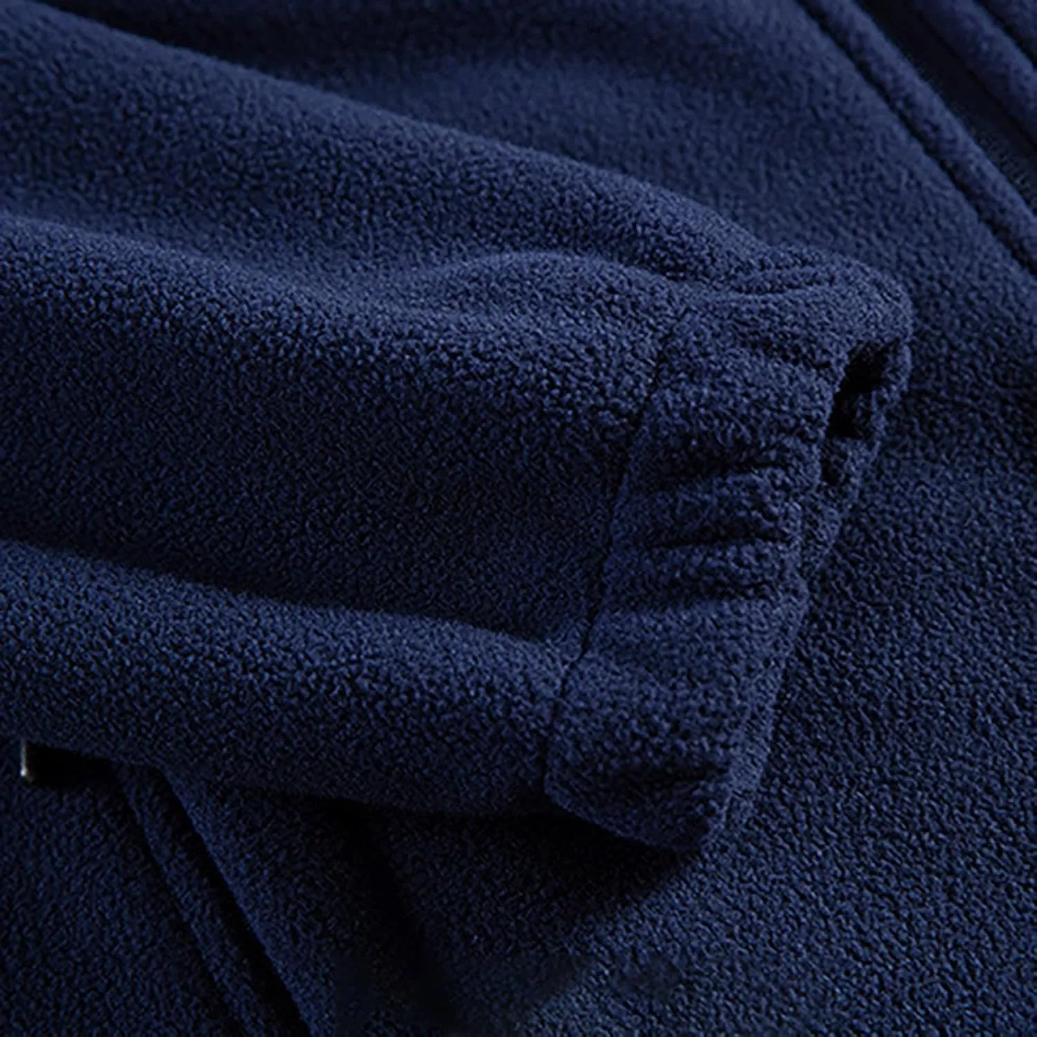 Men's Fleece Jackets Oversized Casual Full Zip Coats Outdoor Sports Hunting Coats with Zipper Pockets Winter Warm Jacket