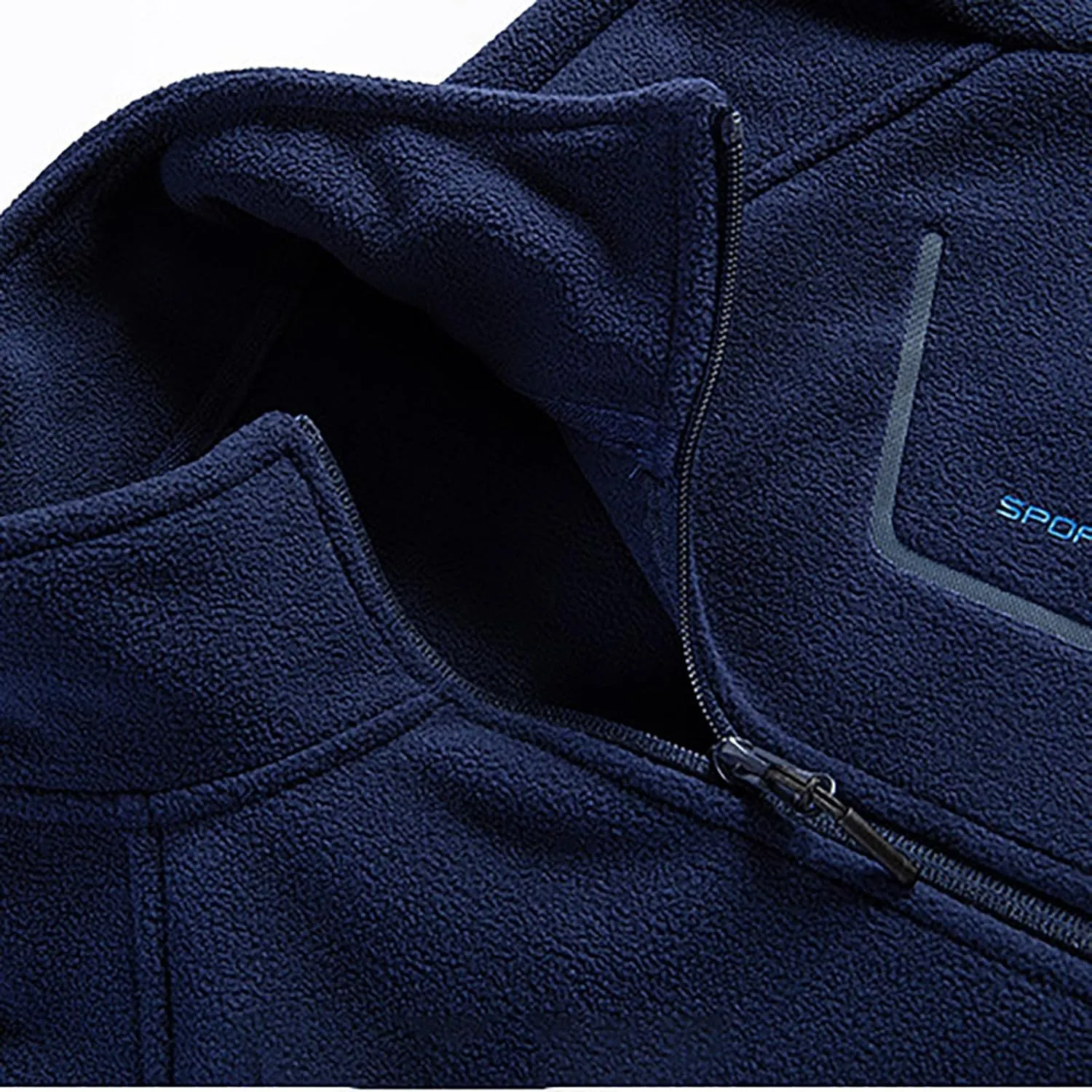 Men's Fleece Jackets Oversized Casual Full Zip Coats Outdoor Sports Hunting Coats with Zipper Pockets Winter Warm Jacket