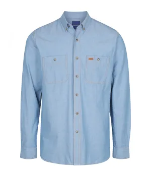 Men's Industrial Chambray Long Sleeve Shirt - 5045LN