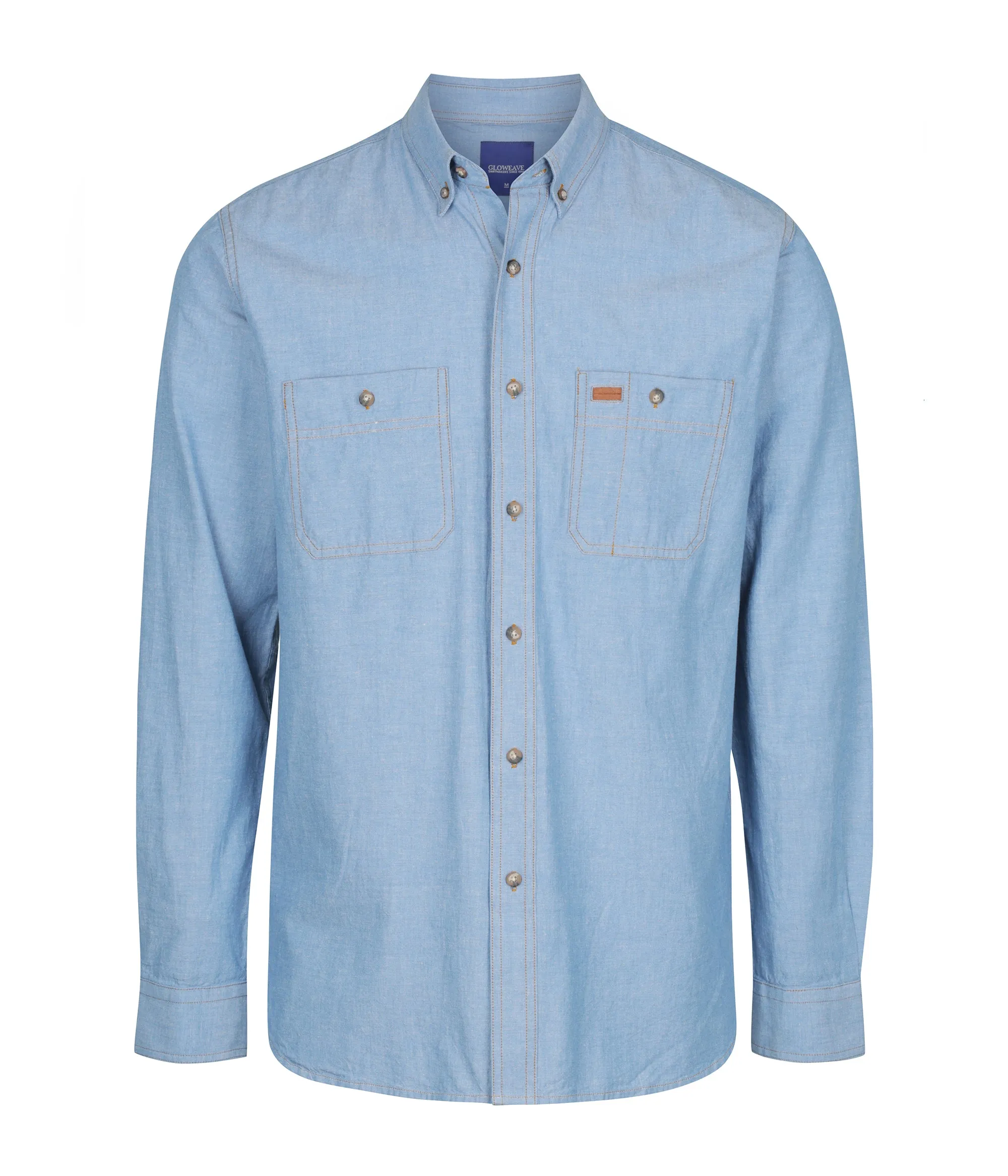 Men's Industrial Chambray Long Sleeve Shirt - 5045LN