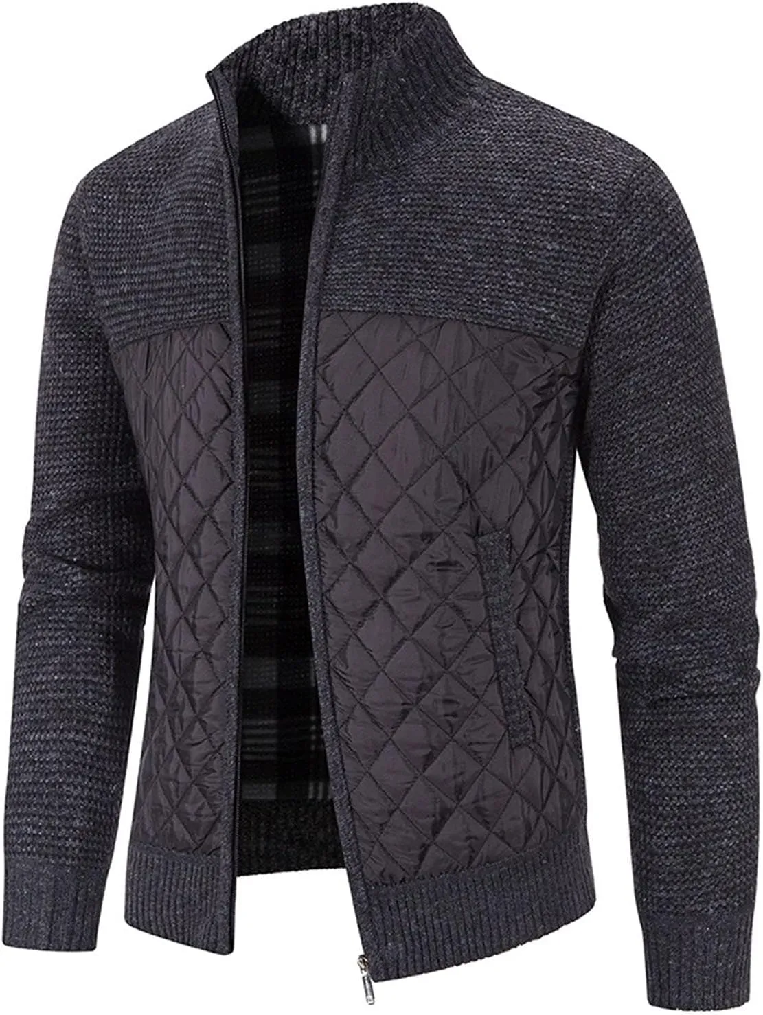 Men's Knitted Cardigan Jackets V Neck Button Down Fleece Lined Thermal Coats Autumn Winter Thicken Warm Casual Outerwear