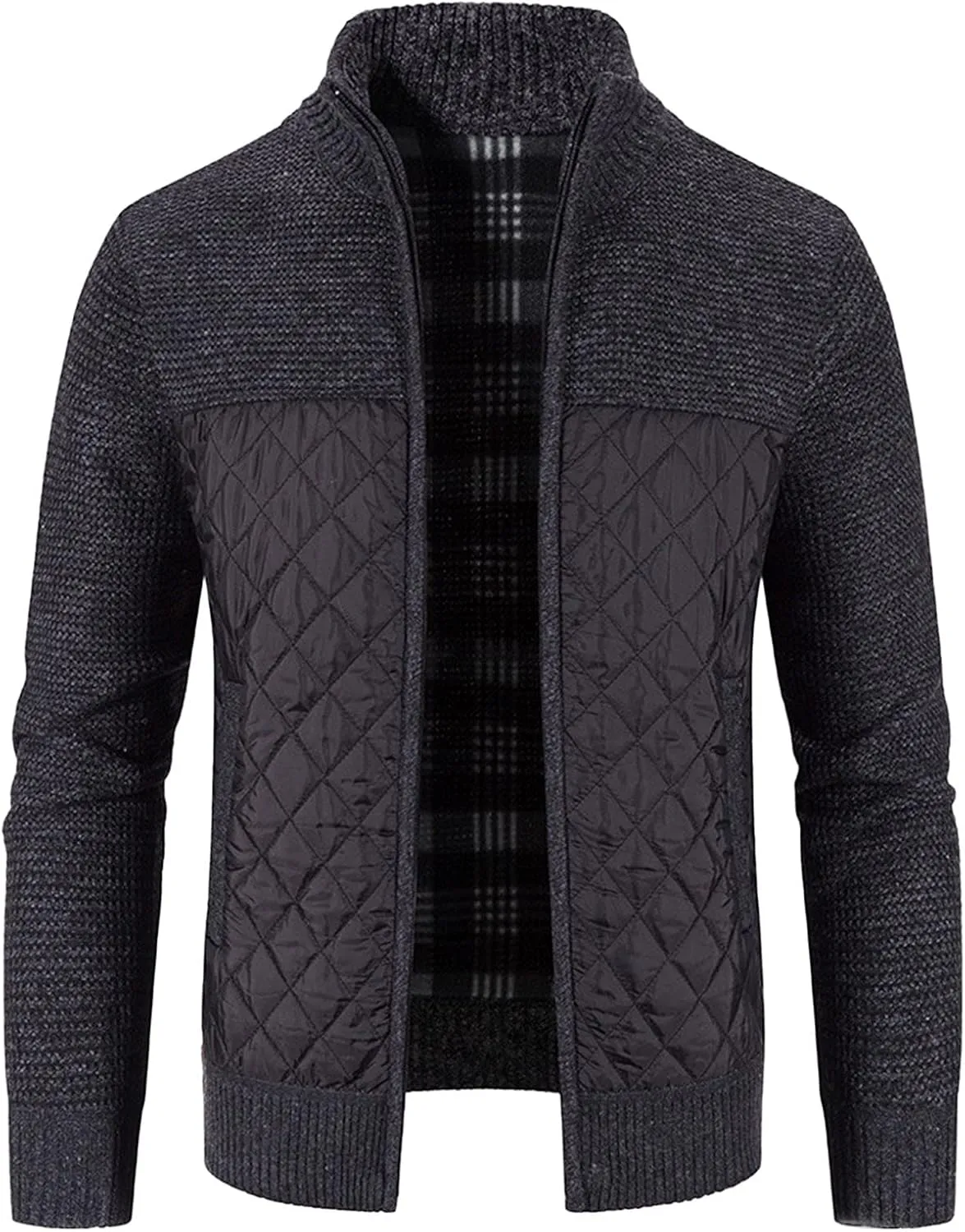 Men's Knitted Cardigan Jackets V Neck Button Down Fleece Lined Thermal Coats Autumn Winter Thicken Warm Casual Outerwear