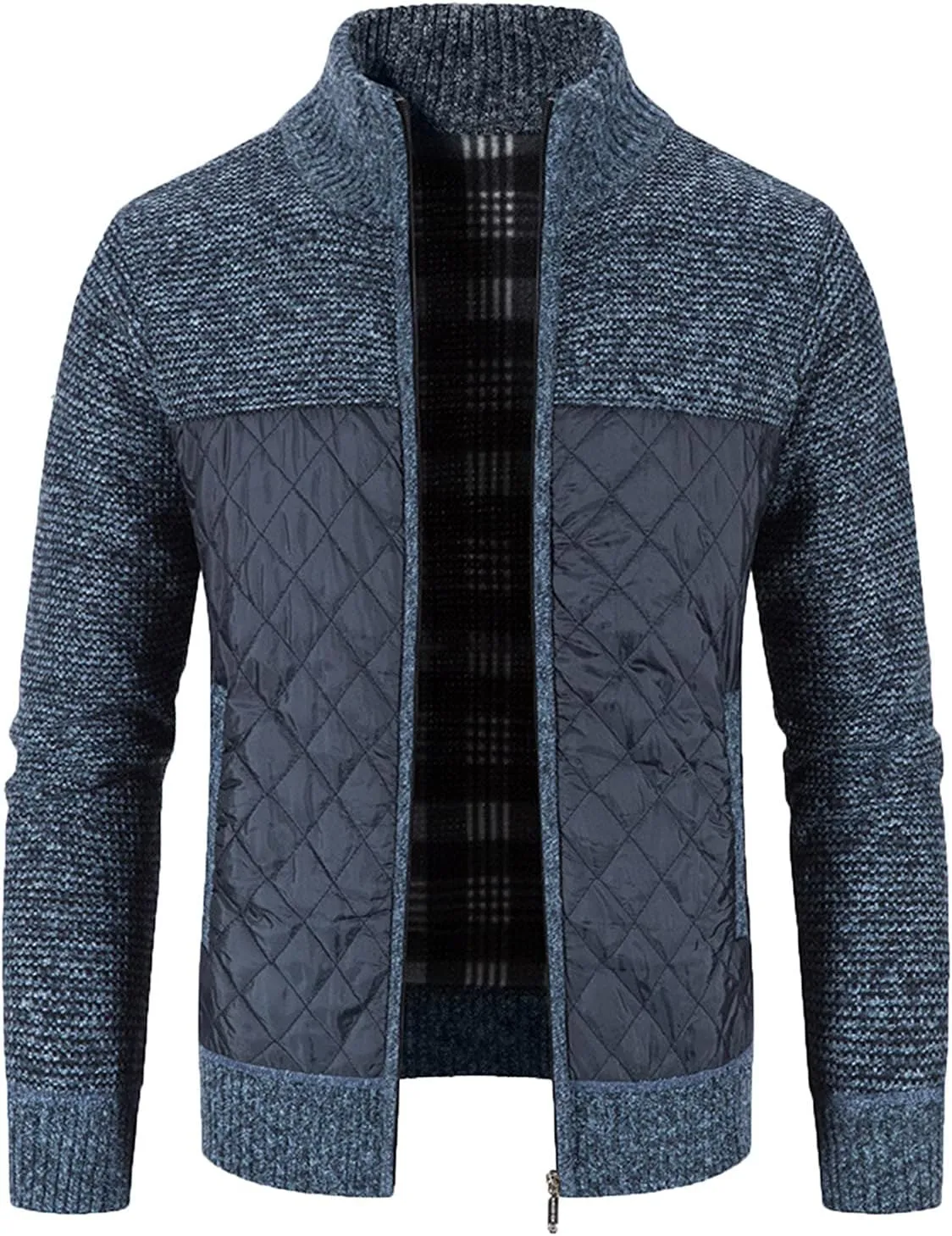 Men's Knitted Cardigan Jackets V Neck Button Down Fleece Lined Thermal Coats Autumn Winter Thicken Warm Casual Outerwear
