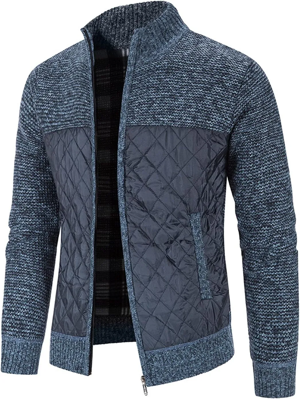 Men's Knitted Cardigan Jackets V Neck Button Down Fleece Lined Thermal Coats Autumn Winter Thicken Warm Casual Outerwear