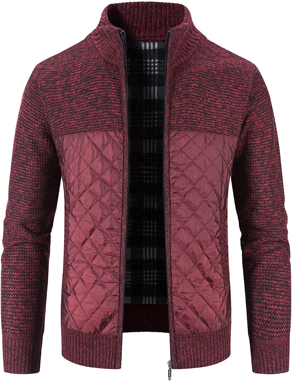 Men's Knitted Cardigan Jackets V Neck Button Down Fleece Lined Thermal Coats Autumn Winter Thicken Warm Casual Outerwear