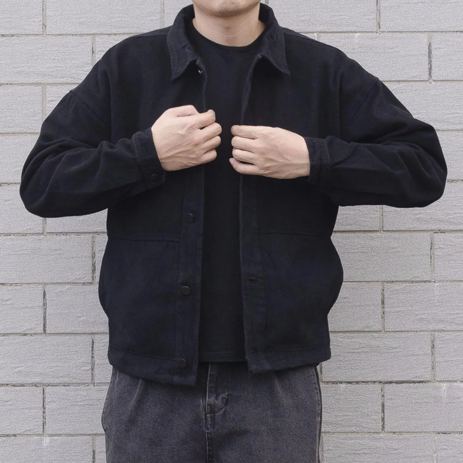 Mens Loose Fit Jean Jacket Slim Fit Casual Outerwear Trucker Coat Lightweight Bomber Denim Jackets