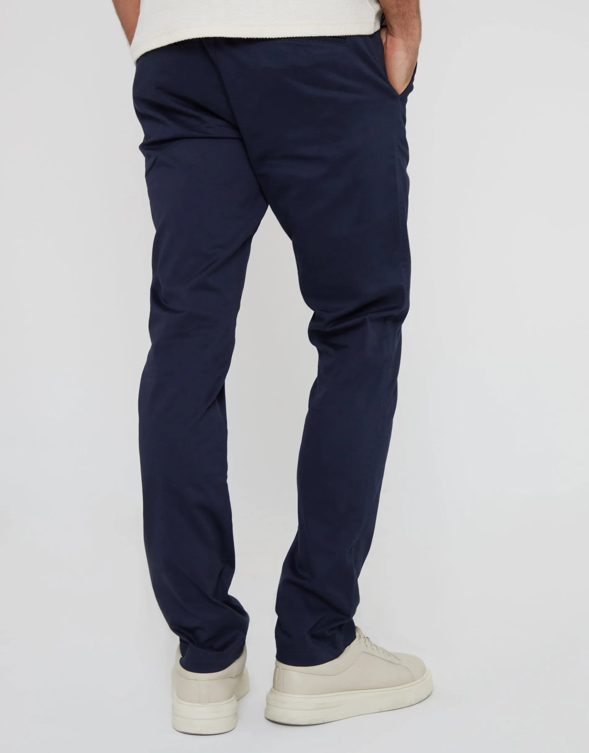 Men's Navy Slim Fit Chino Trousers