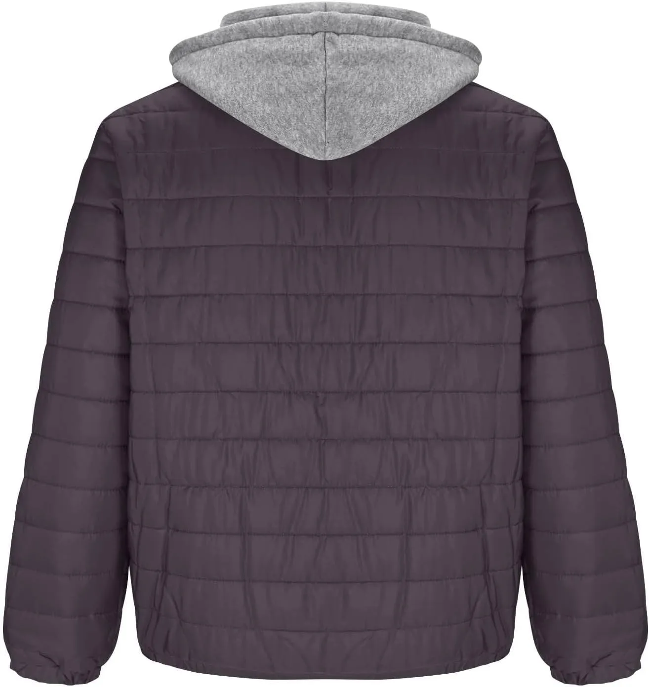 Men's Packable Puffer Jacket Waterproof Hooded Down Coats Quilted Warm Winter Jackets with Zipper Pockets
