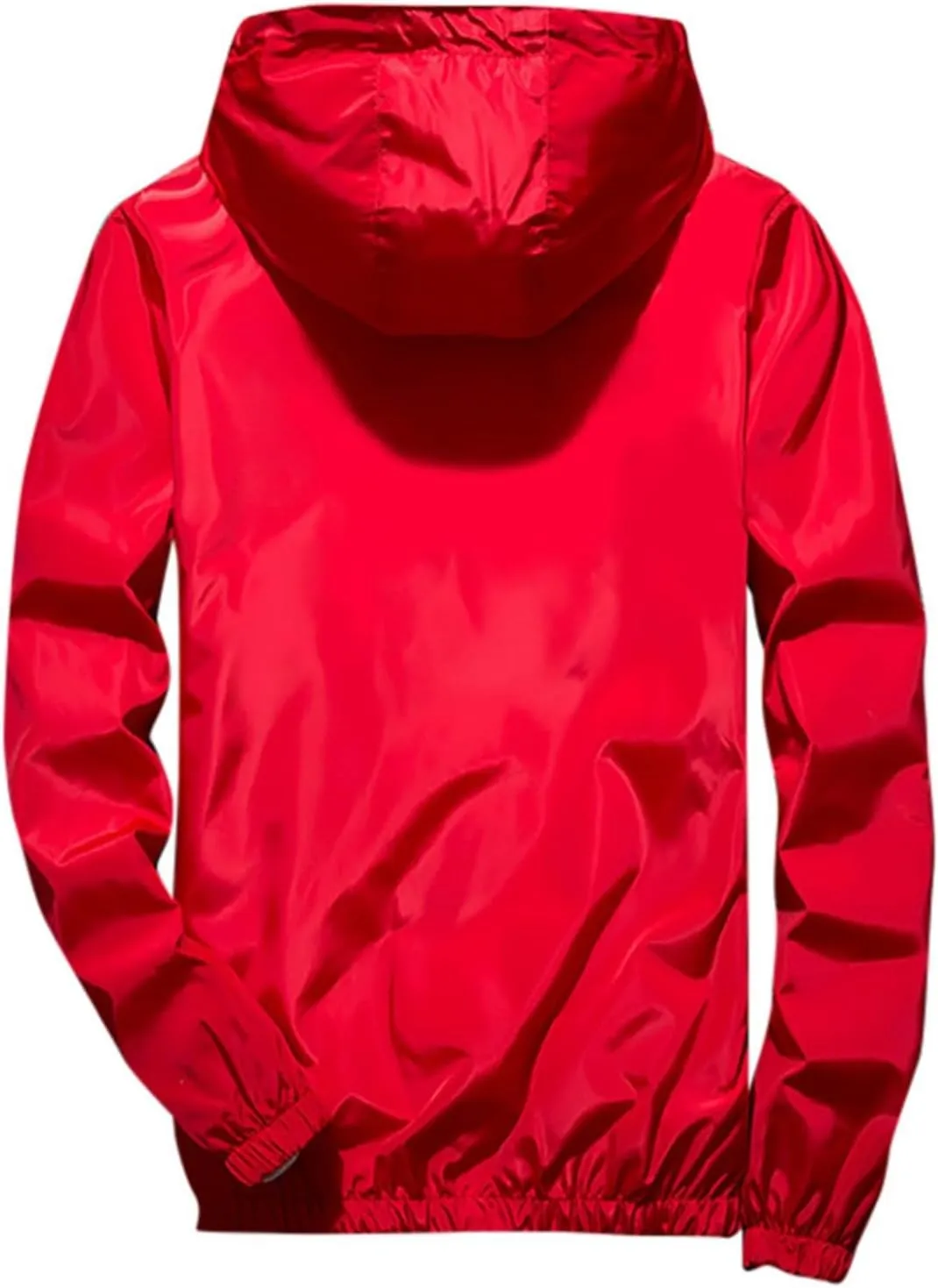 Men's Rain Jacket Casual Zip Up Lightweight Jackets Waterproof Windbreaker Hooded Raincoat for Golf Hiking Travel