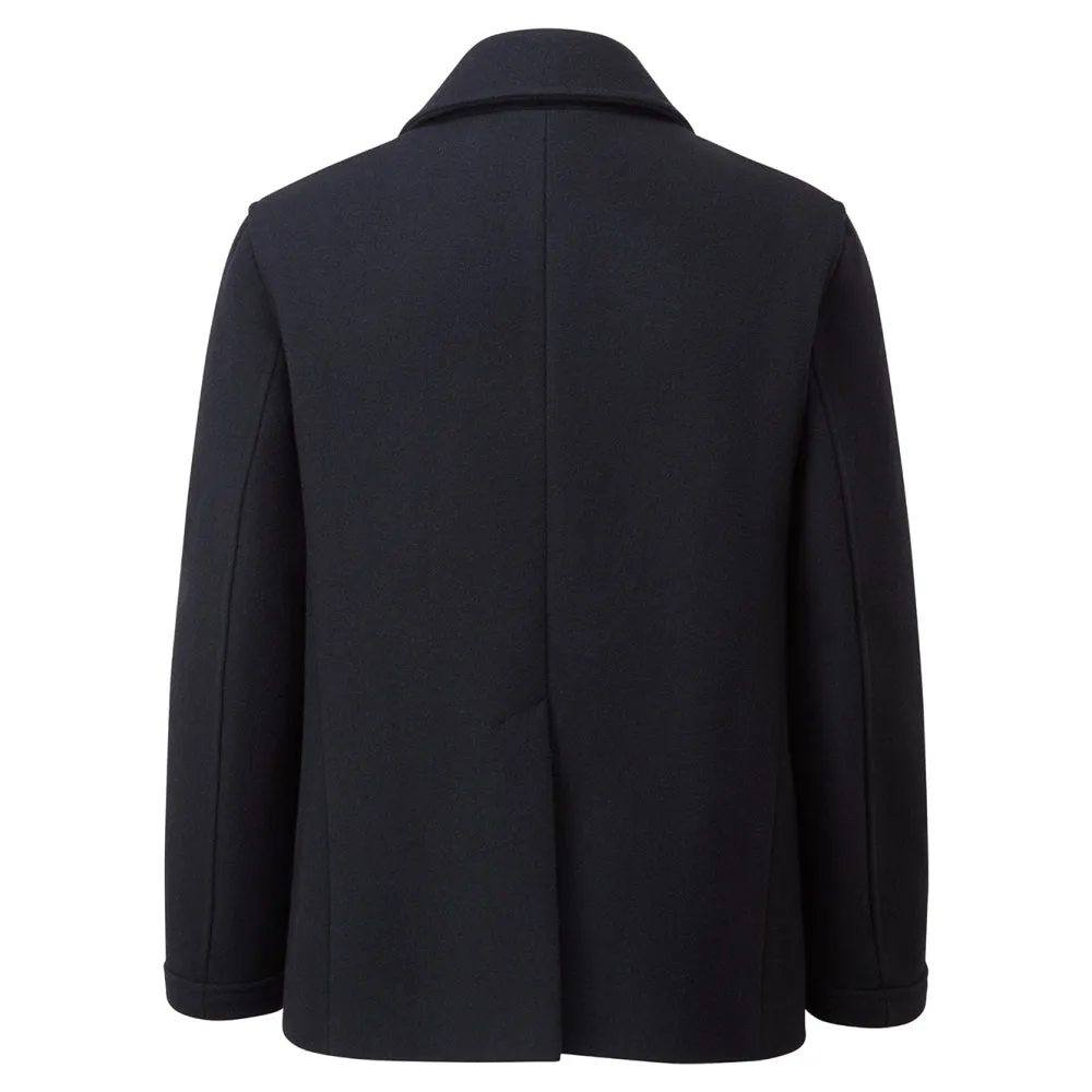 Men's Reef Pea Coat In Light Melton Fabric