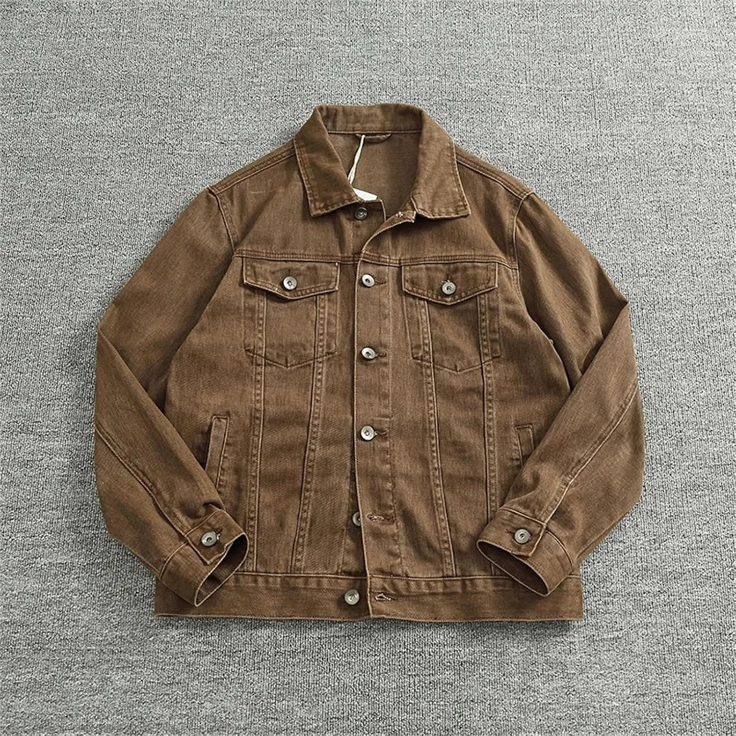 Men's Retro Casual Cotton Denim Cargo Jacket - Fashion Top Trucker Slim Fit Casual Outerwear