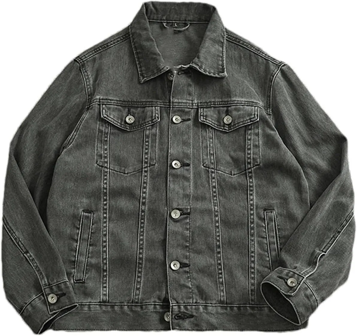 Men's Retro Casual Cotton Denim Cargo Jacket - Fashion Top Trucker Slim Fit Casual Outerwear