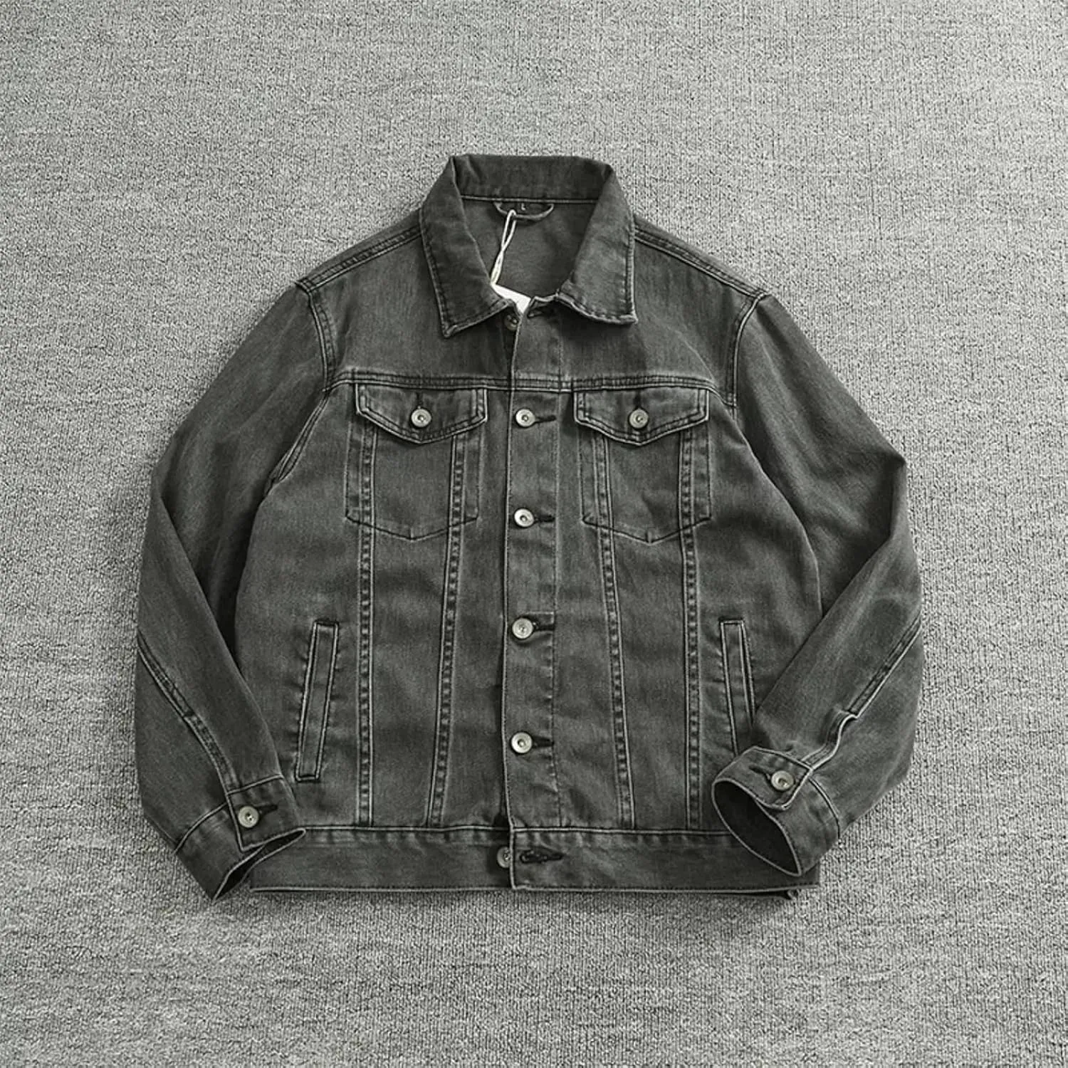 Men's Retro Casual Cotton Denim Cargo Jacket - Fashion Top Trucker Slim Fit Casual Outerwear