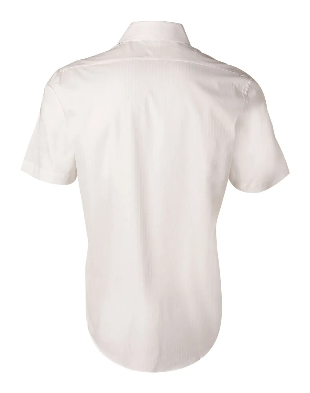 Mens Self Stripe Short Sleeve Shirt - M7100S