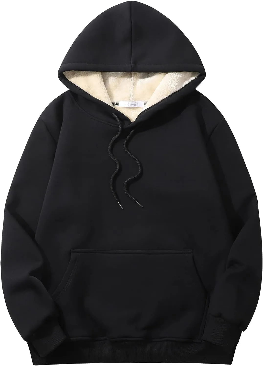 Men's Sherpa Fleece Grey Long Sleeve Hoodie