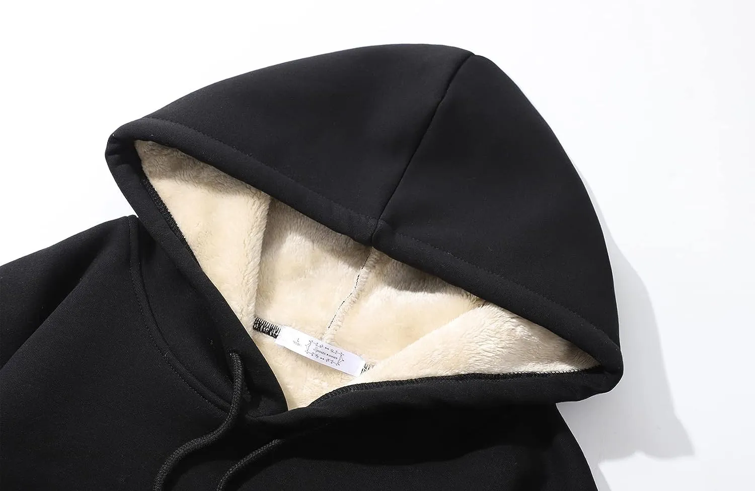 Men's Sherpa Fleece Grey Long Sleeve Hoodie
