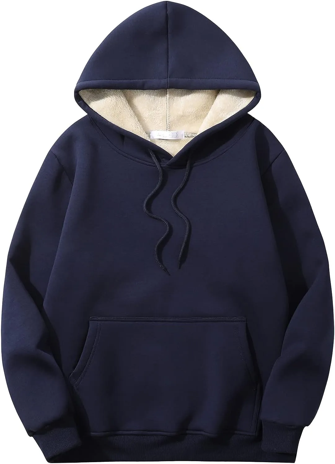 Men's Sherpa Fleece Grey Long Sleeve Hoodie
