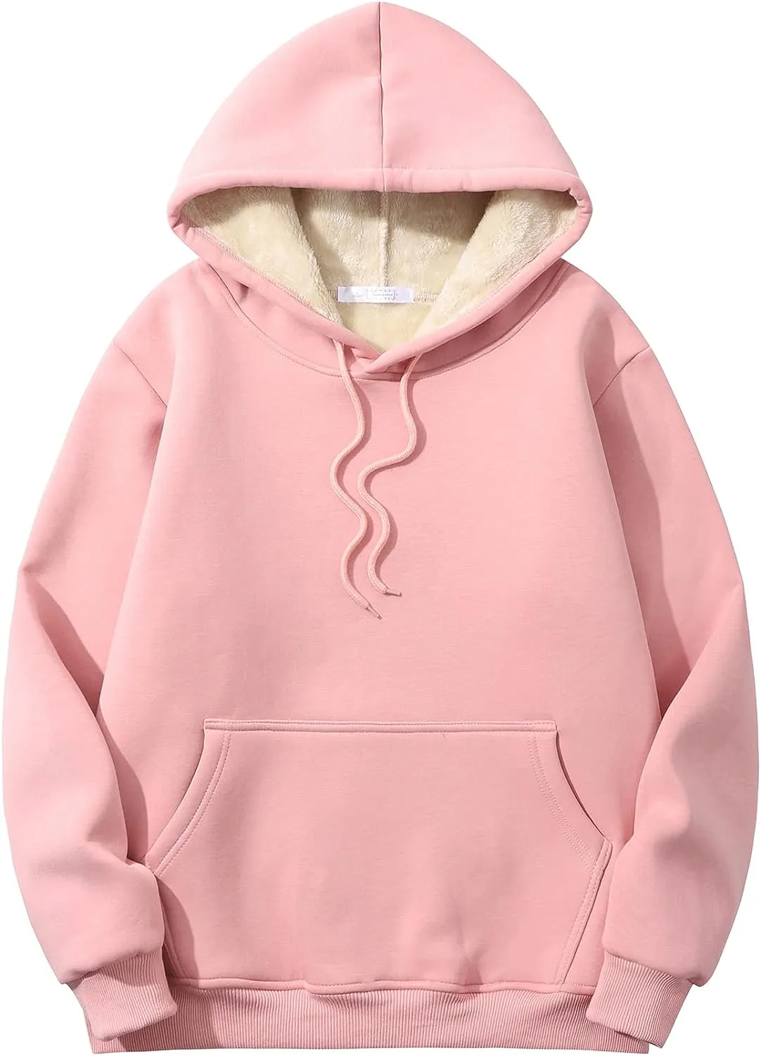 Men's Sherpa Fleece Grey Long Sleeve Hoodie