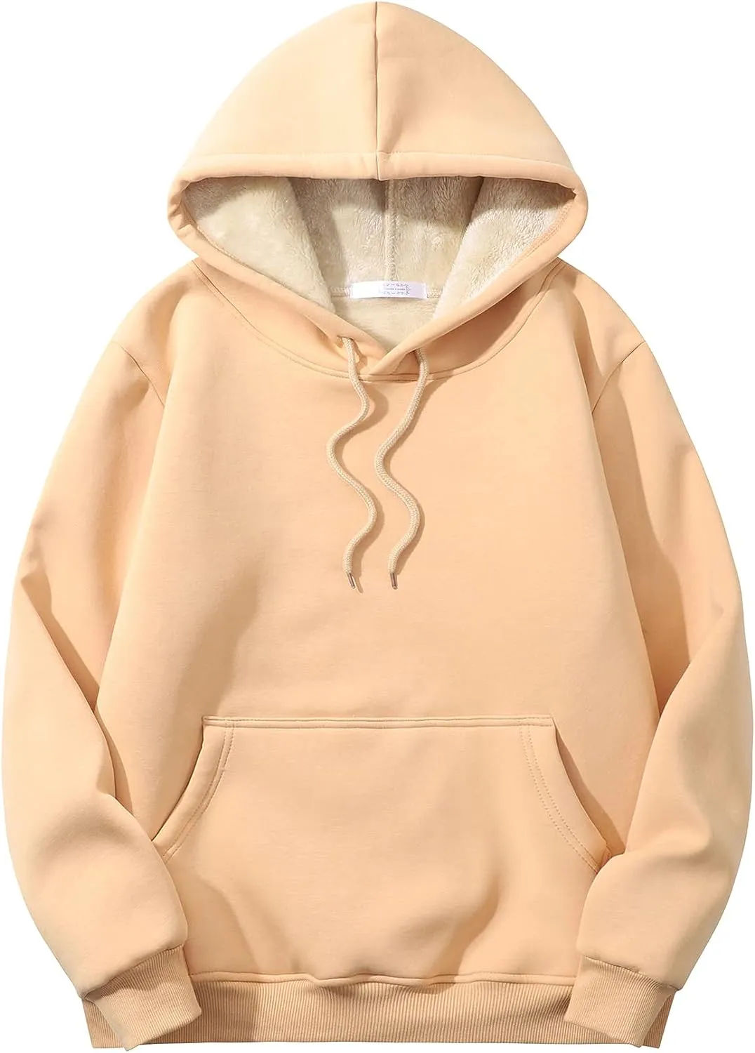 Men's Sherpa Fleece Grey Long Sleeve Hoodie