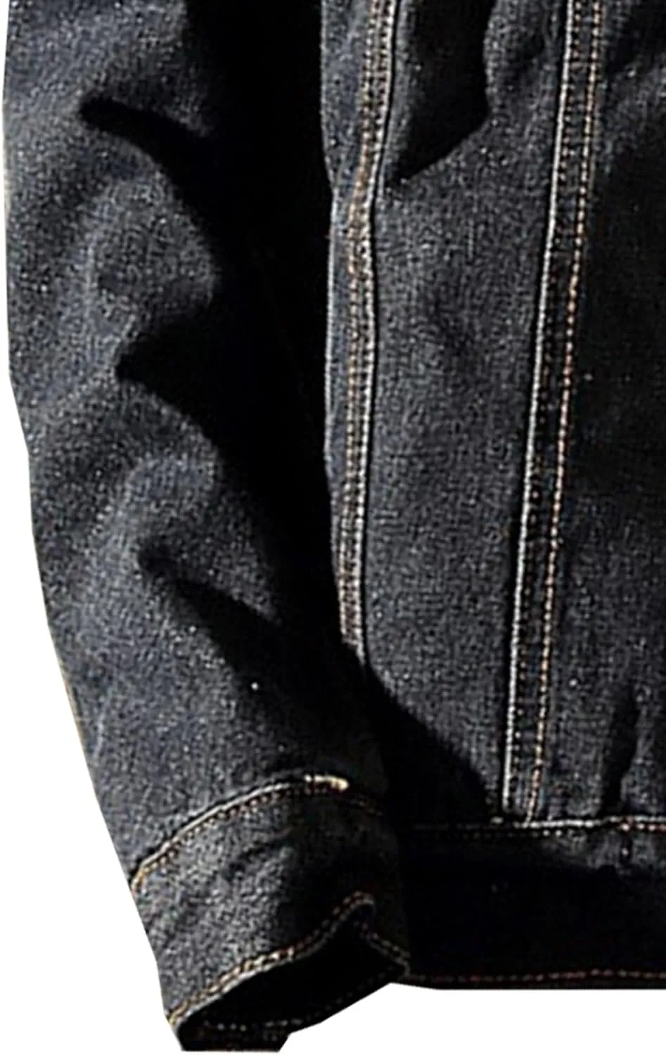 Men's Sherpa Fleece Lined Denim Jacket Thicken Cowboy Jean Jacket Warm Winter Trucker Jacket