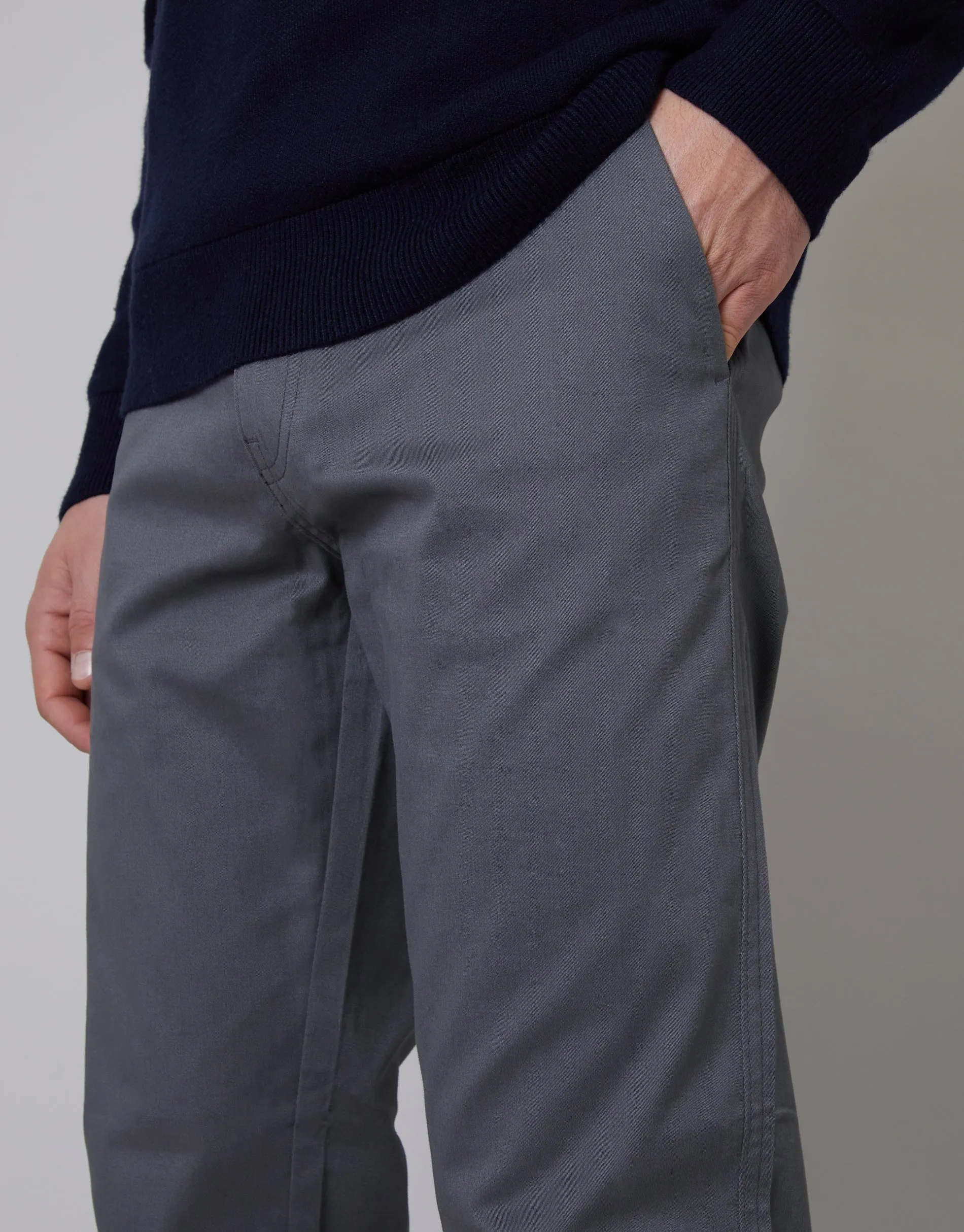 Men's Slate Regular Fit Chino Trousers
