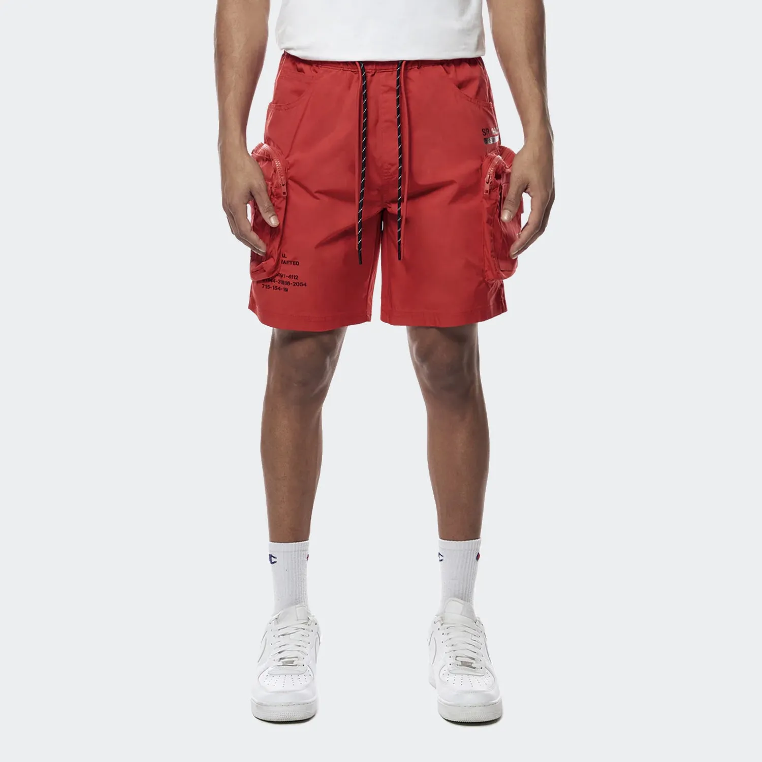 Men's Smoke Rise Printed Nylon Utility Shorts Red