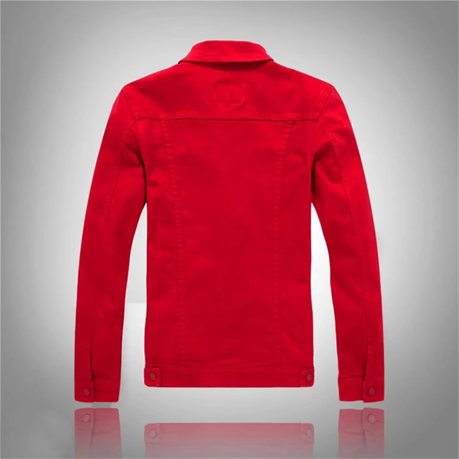 Men's Spring Denim Jacket Classic Slim Fit Casual Outerwear Long-Sleeved Trucker Denim Coats