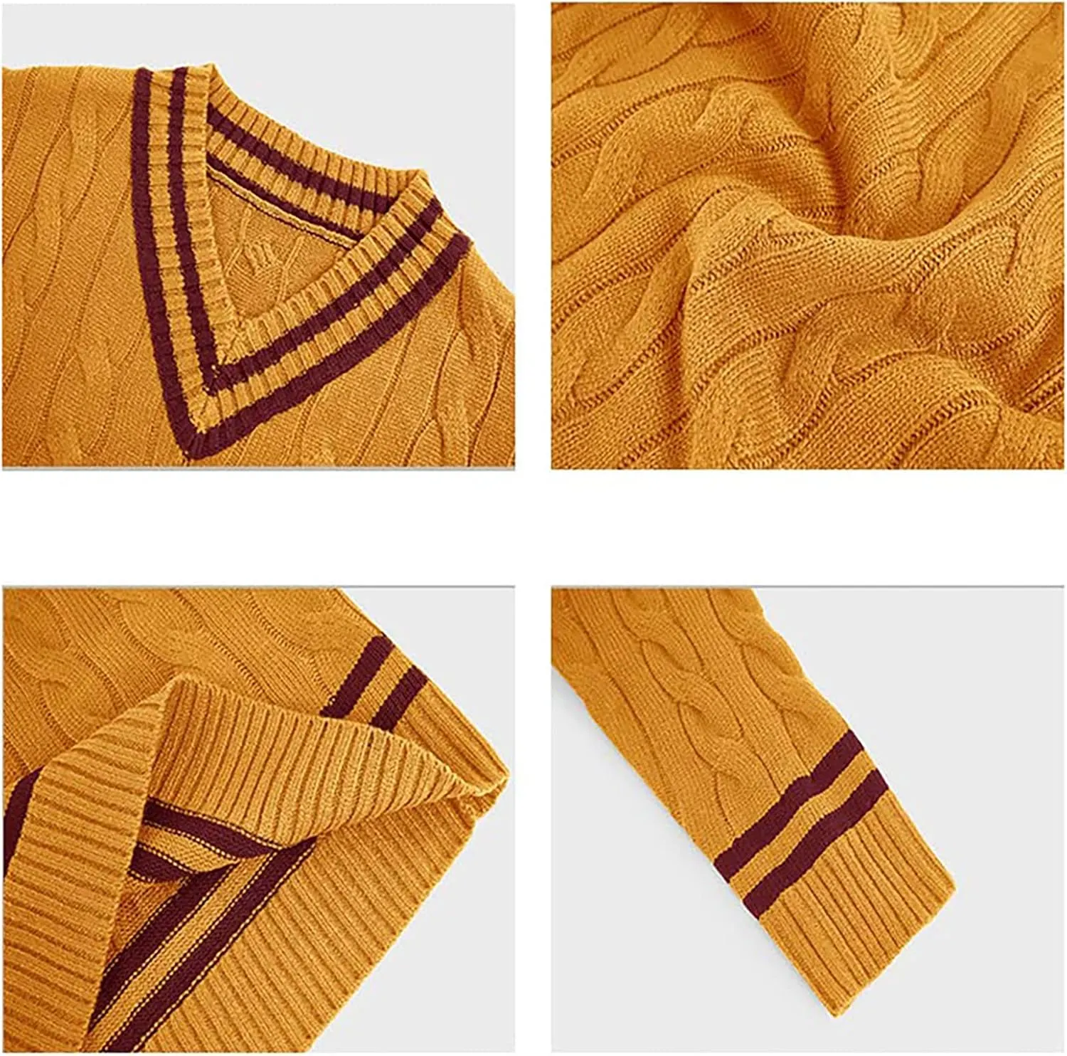 Men's Striped Colorblock Knit Sweater V-Neck Sweater Spring and Autumn Long Sleeve Striped Business Sweater Men's Gift