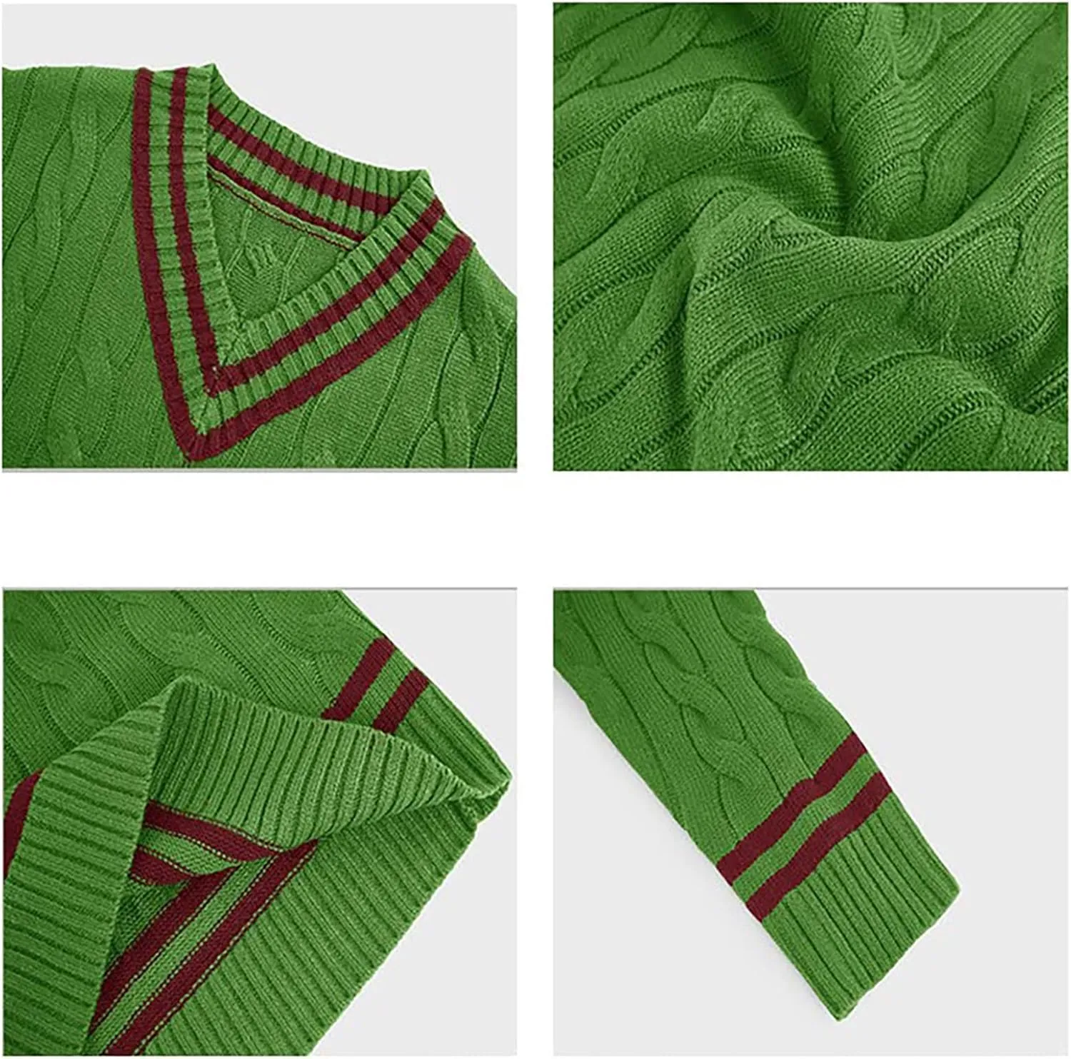 Men's Striped Colorblock Knit Sweater V-Neck Sweater Spring and Autumn Long Sleeve Striped Business Sweater Men's Gift