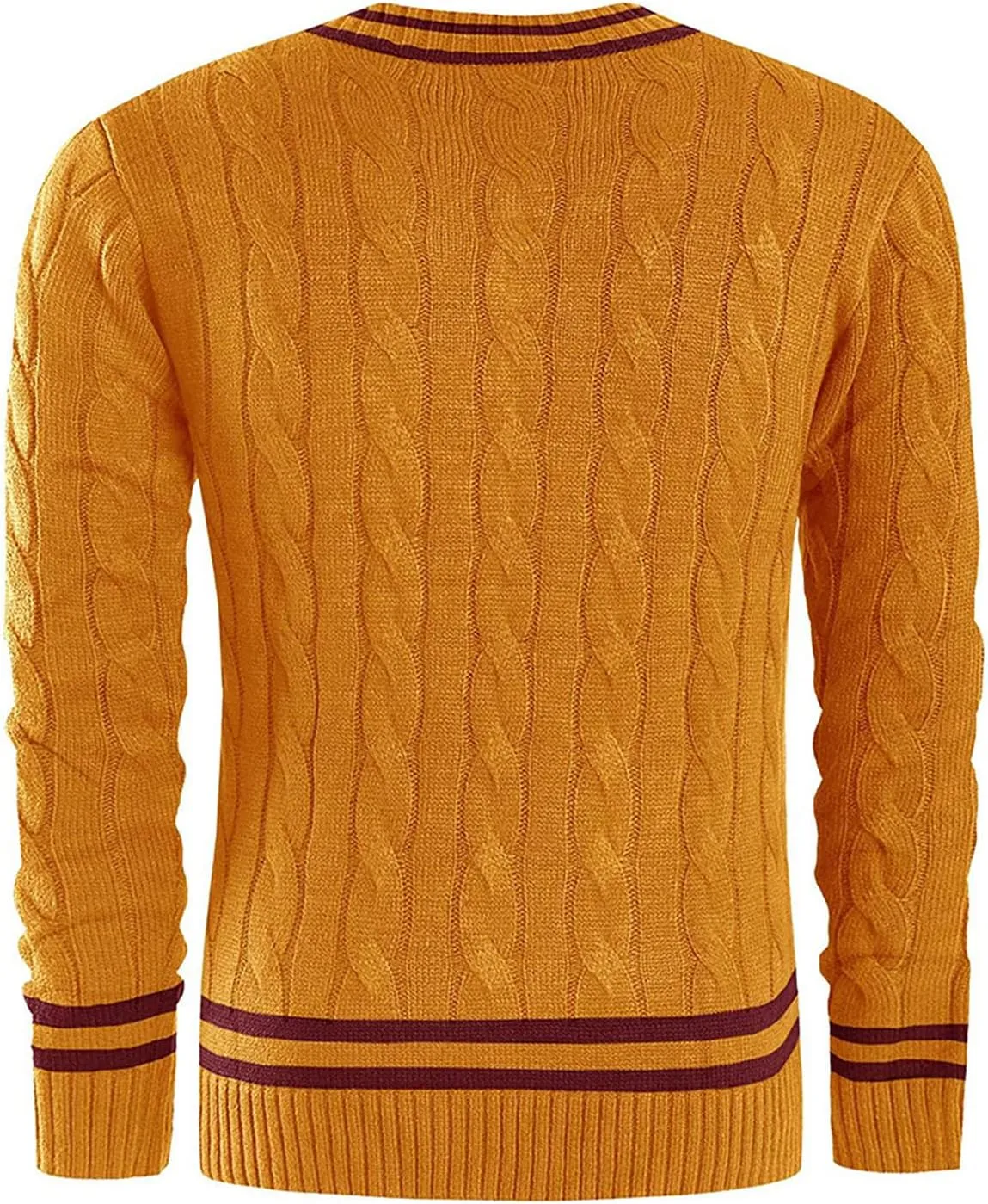 Men's Striped Colorblock Knit Sweater V-Neck Sweater Spring and Autumn Long Sleeve Striped Business Sweater Men's Gift
