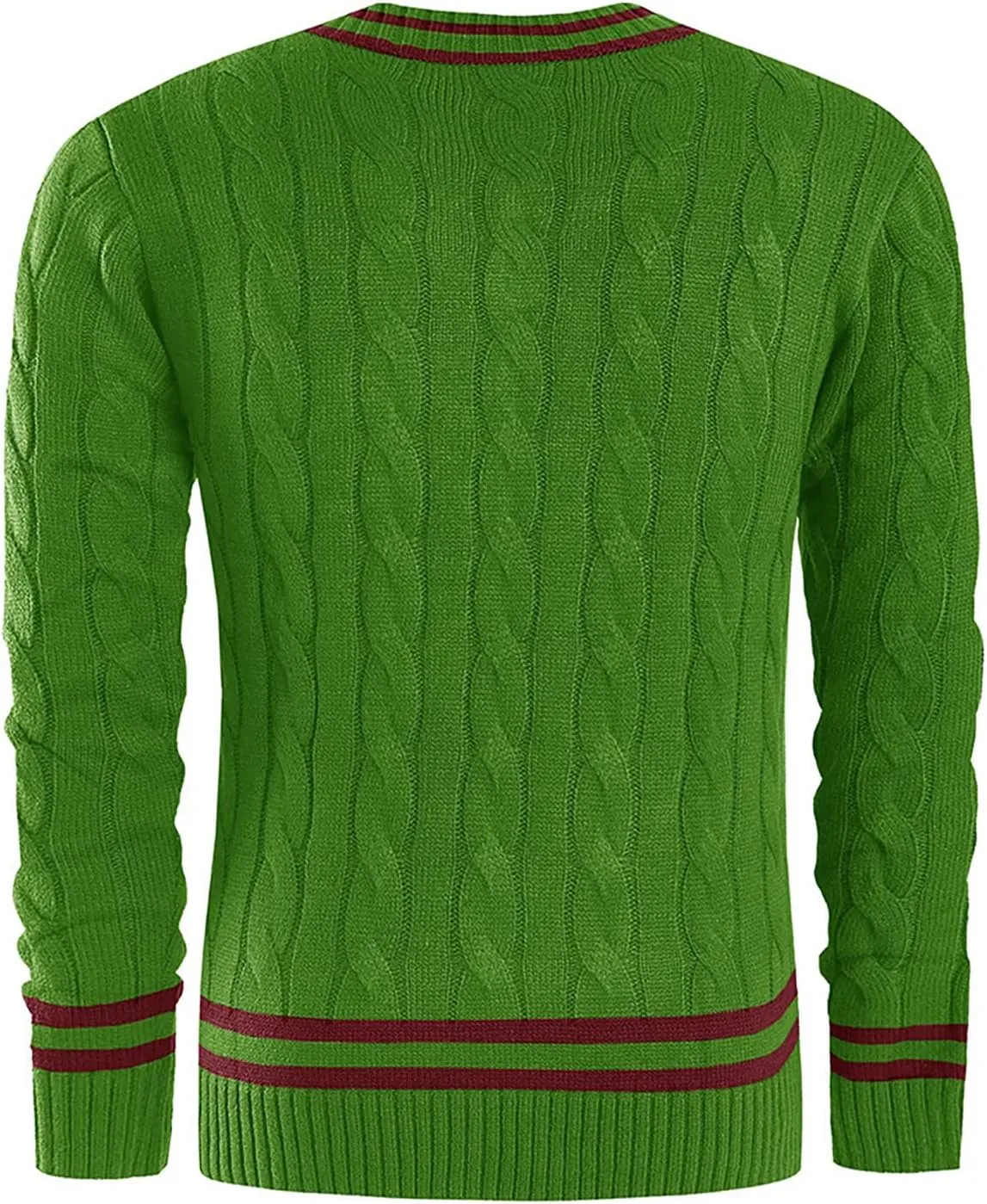 Men's Striped Colorblock Knit Sweater V-Neck Sweater Spring and Autumn Long Sleeve Striped Business Sweater Men's Gift