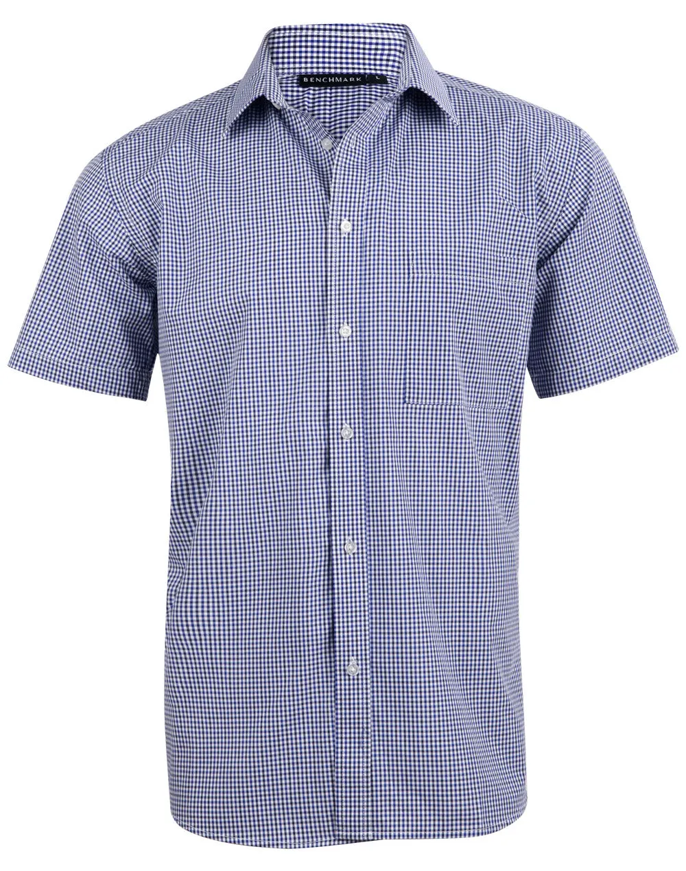 Mens Two Tone Gingham Short Sleeve Shirt - M7320S