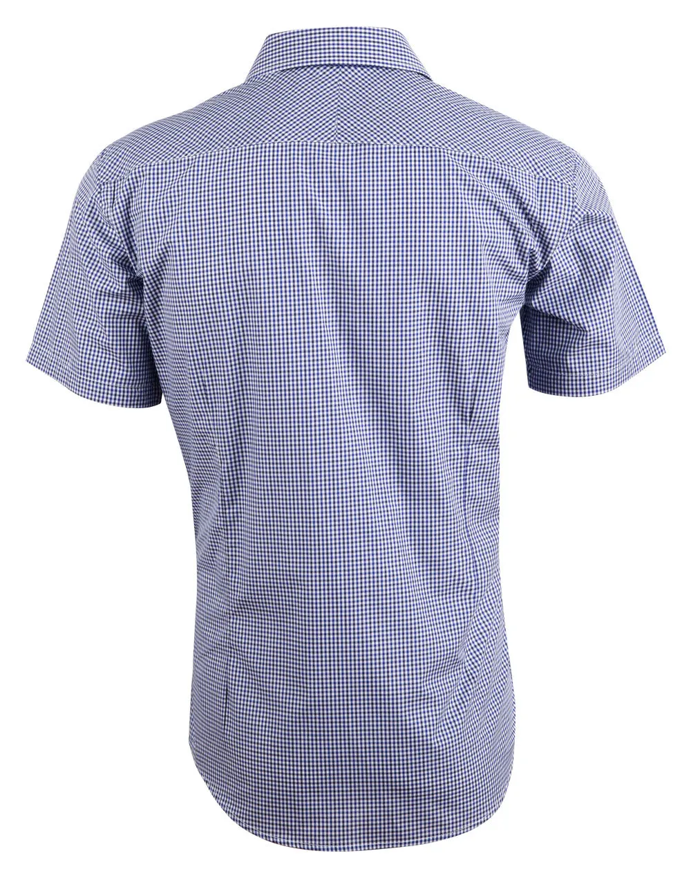 Mens Two Tone Gingham Short Sleeve Shirt - M7320S