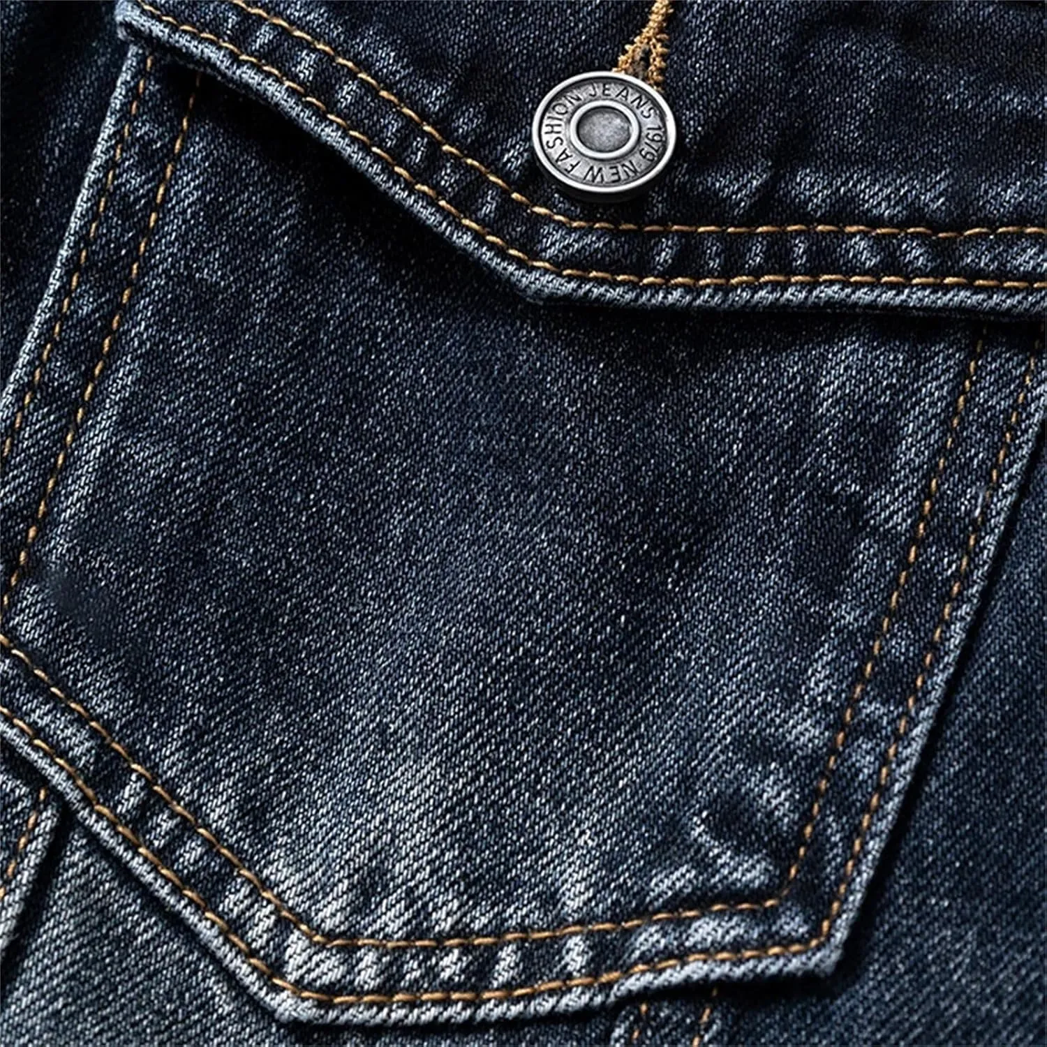 Men's Vintage Loose Casual Denim Jacket Workwear Tops For Casual Clothing Trucker Slim Fit Casual Outerwear