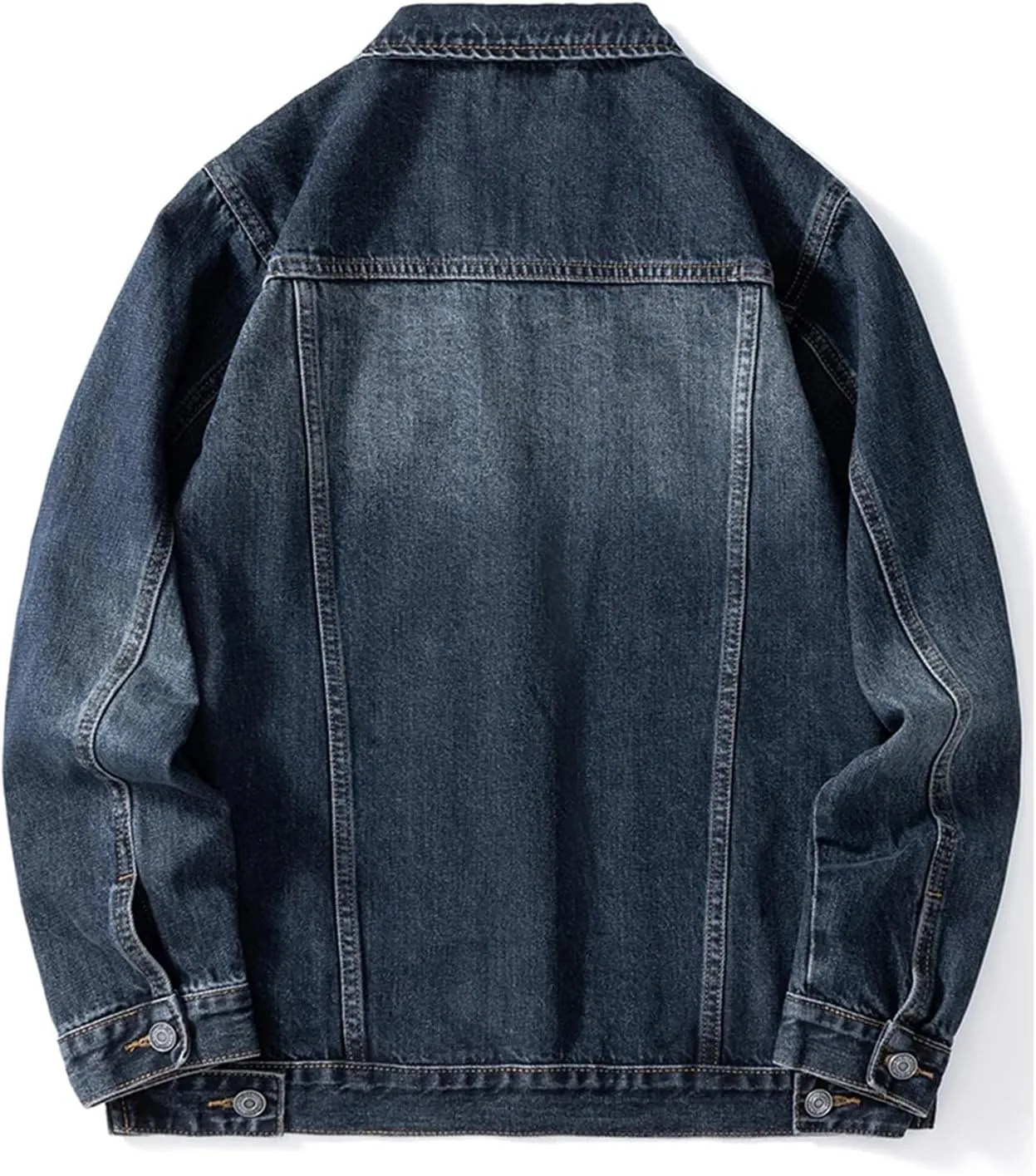 Men's Vintage Loose Casual Denim Jacket Workwear Tops For Casual Clothing Trucker Slim Fit Casual Outerwear
