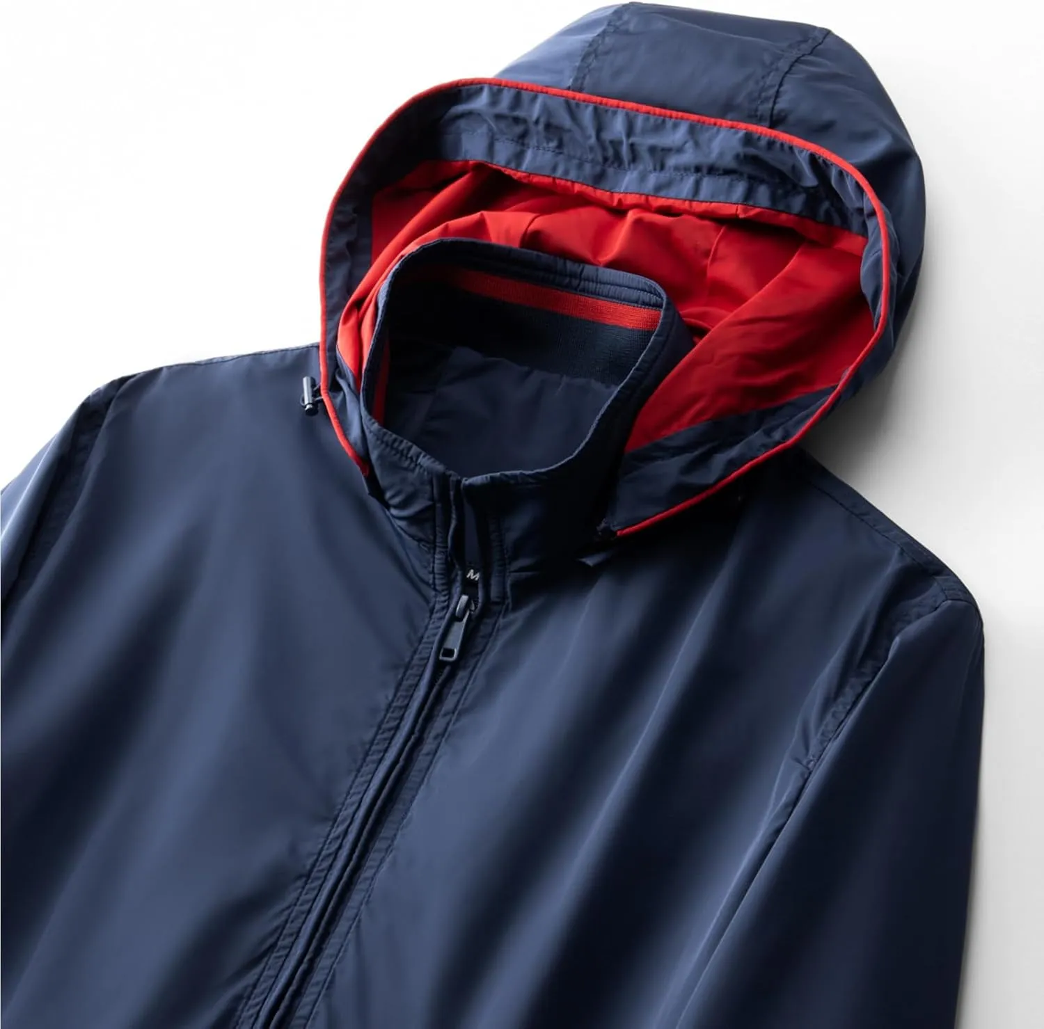 Mens Waterproof Rain Jacket Hooded Full Zip Trucker Jackets Regular Windprrof Raincoat Casual Outerwear for Men