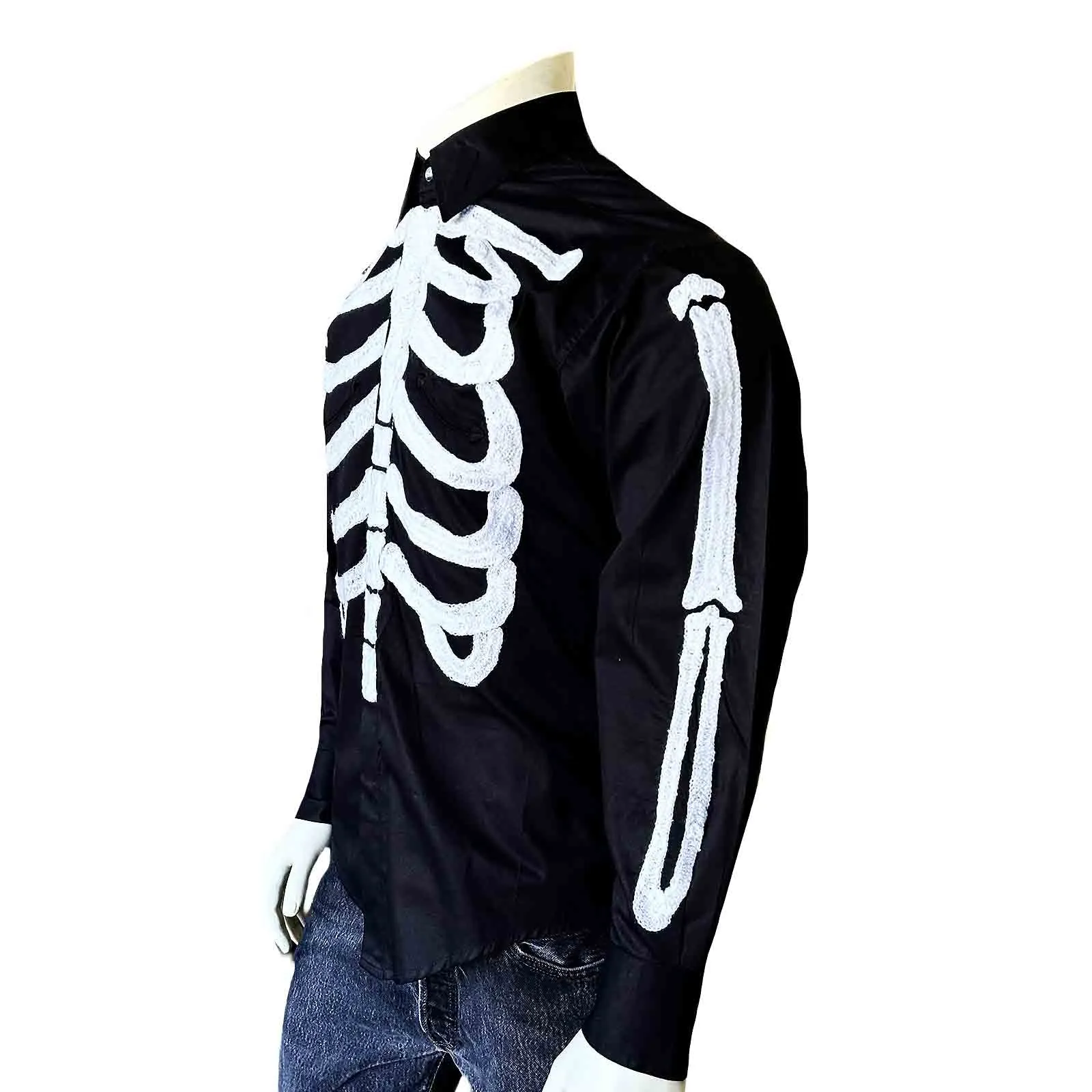 Men's Zombie Cowboy Embroidered Western Shirt