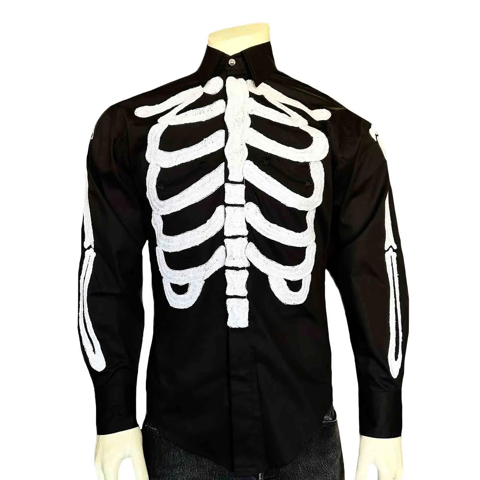 Men's Zombie Cowboy Embroidered Western Shirt