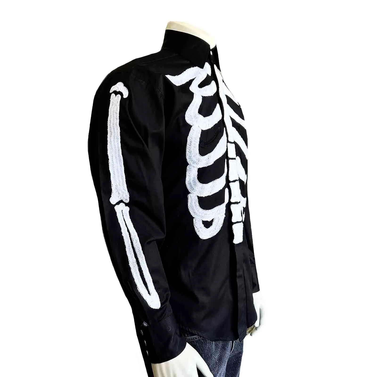 Men's Zombie Cowboy Embroidered Western Shirt