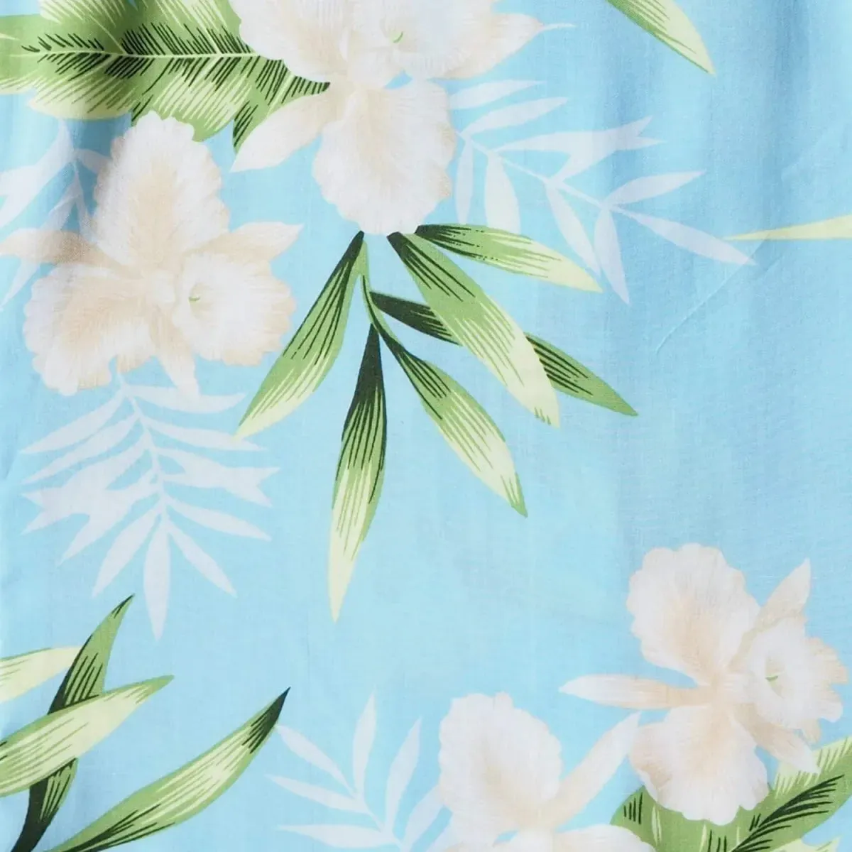 midnight baby blue hawaiian lady blouse