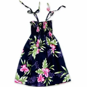 Midnight Black Sunkiss Hawaiian Girl Dress
