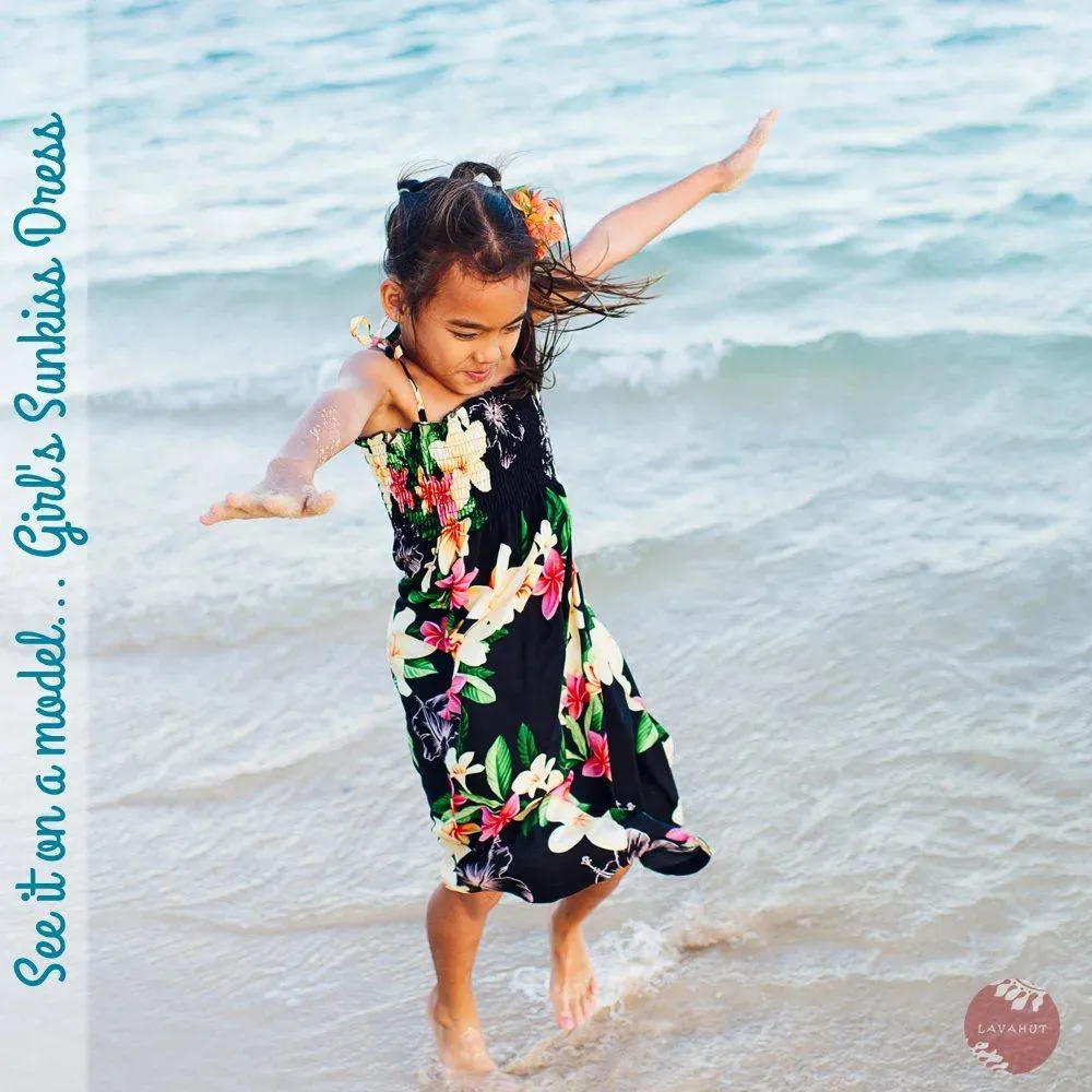 Midnight Black Sunkiss Hawaiian Girl Dress