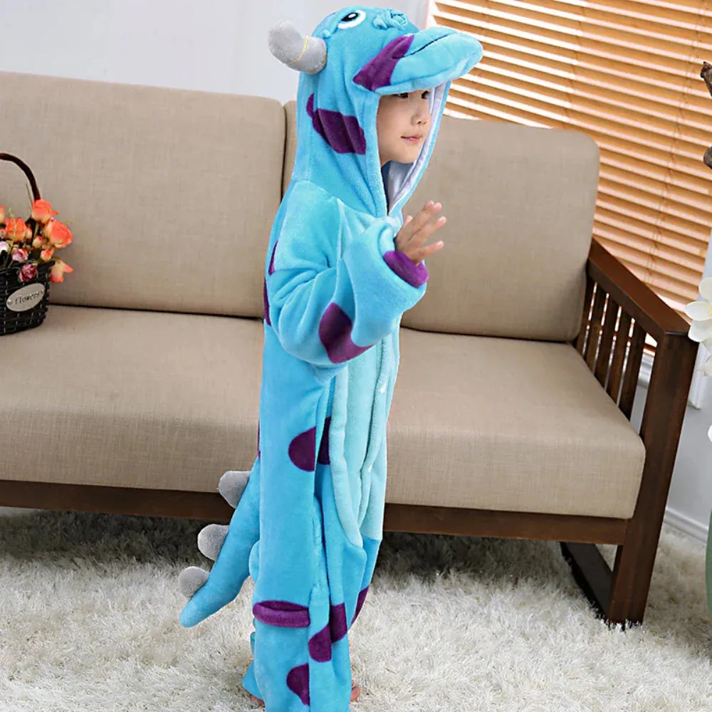 Mike Monster Kigurumi Pajamas Sullivan Kid Costumes