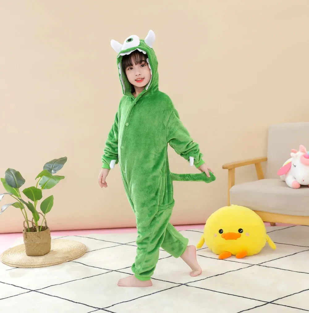 Mike Monster Kigurumi Pajamas Sullivan Kid Costumes