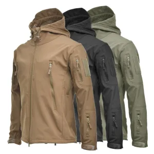 Military Fleece Multicam Men SoftShell Tactical Waterproof Camping Case Field Jacket Army Combat
