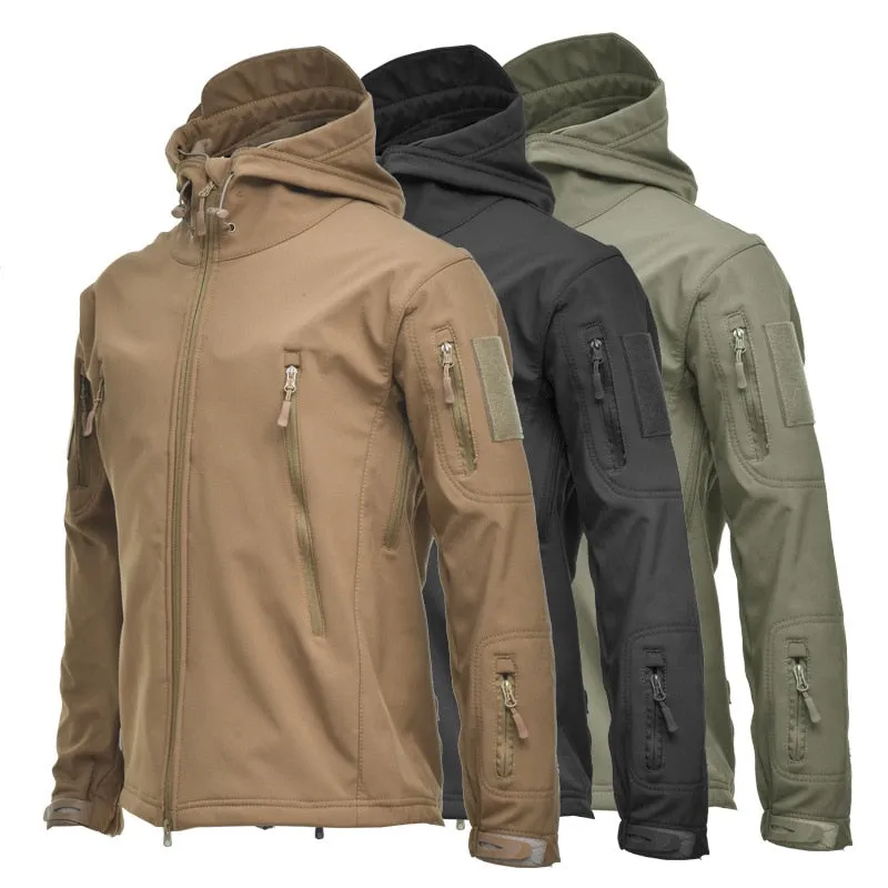 Military Fleece Multicam Men SoftShell Tactical Waterproof Camping Case Field Jacket Army Combat